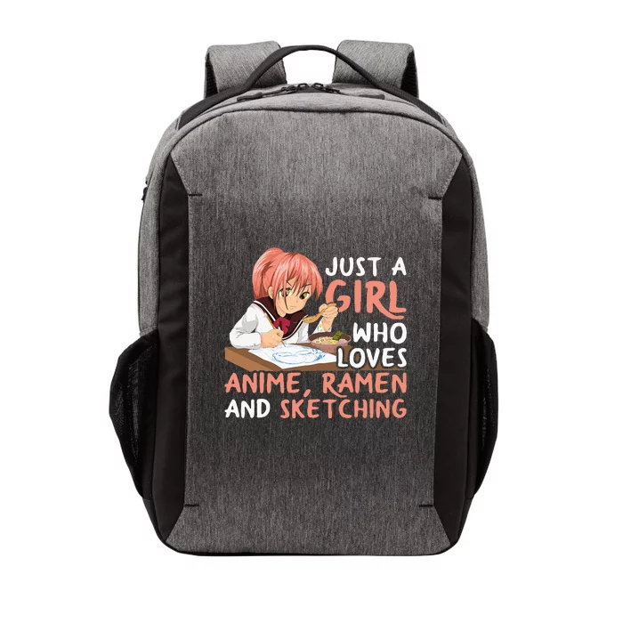 Just A Girl Who Loves Anime Ramen And Sketching Japan Anime Vector Backpack