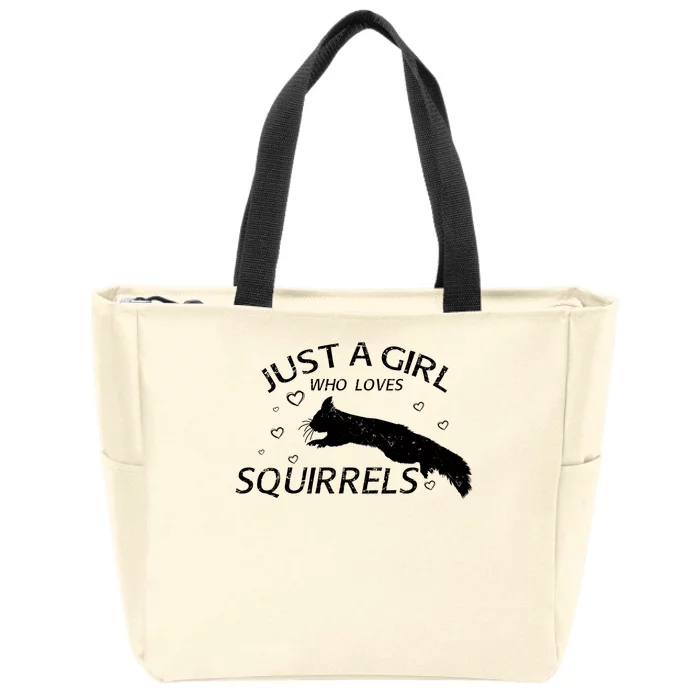 Just A Girl Who Loves Squirrels Zip Tote Bag