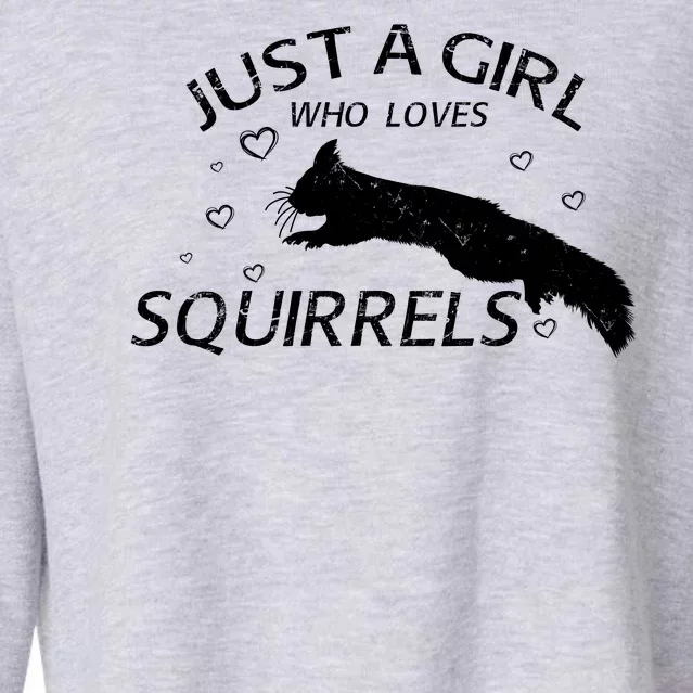 Just A Girl Who Loves Squirrels Cropped Pullover Crew