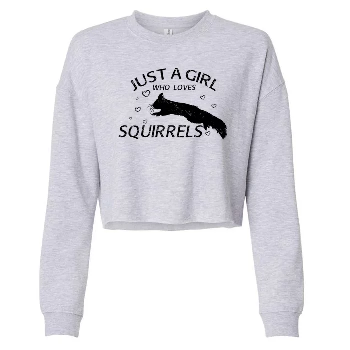 Just A Girl Who Loves Squirrels Cropped Pullover Crew