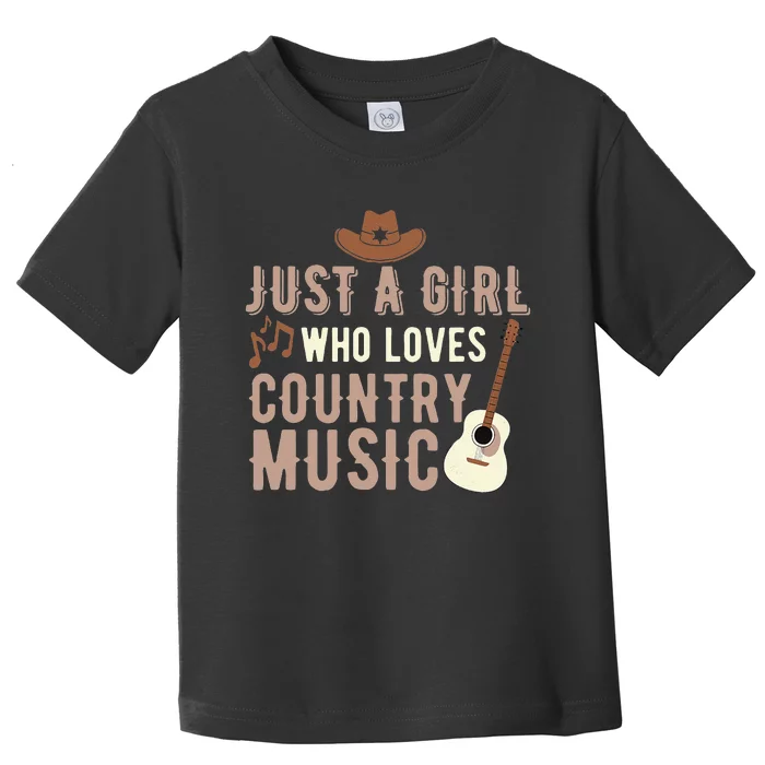 Just A Girl Who Loves Country Music Toddler T-Shirt