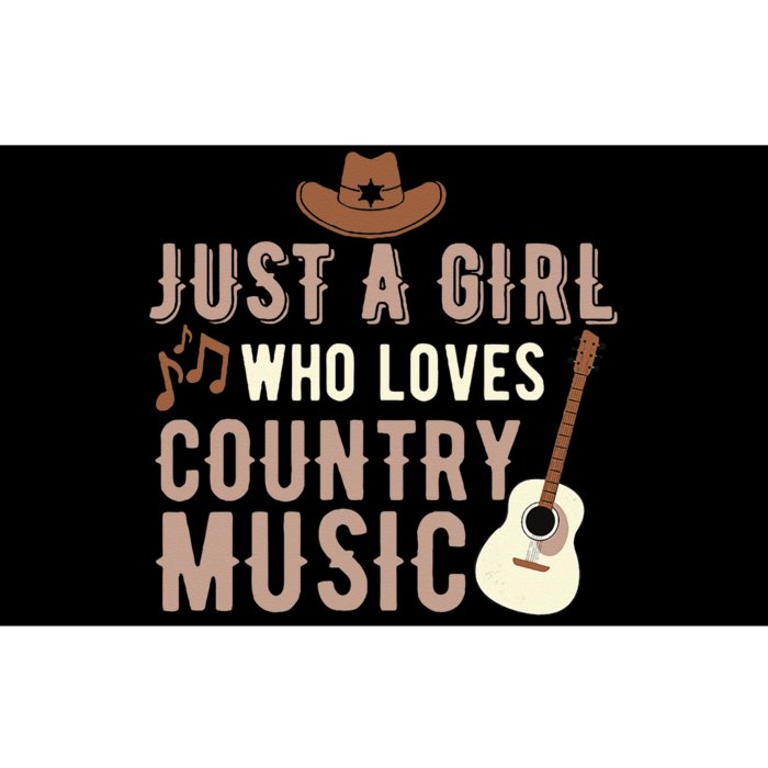 Just A Girl Who Loves Country Music Bumper Sticker