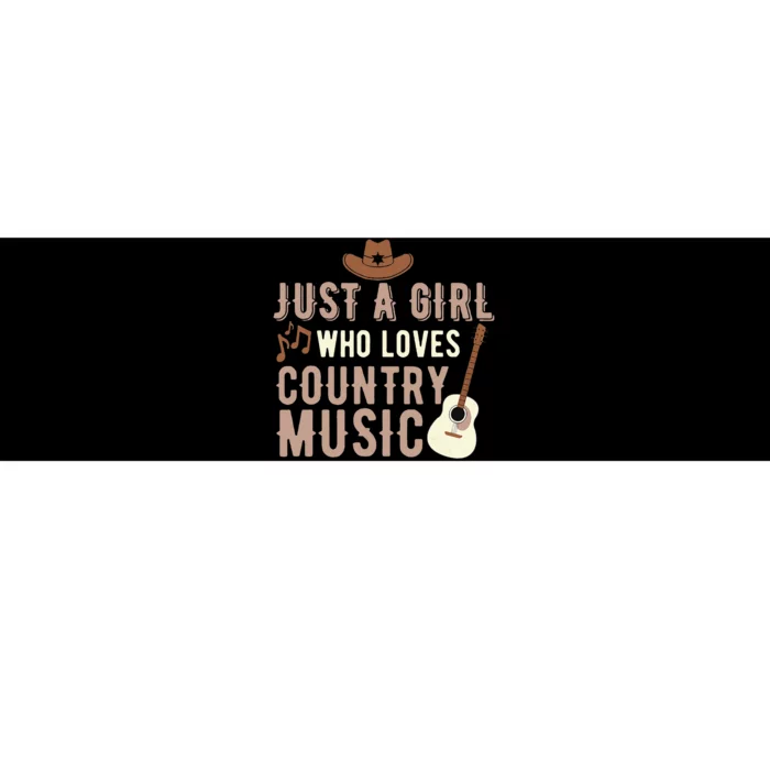 Just A Girl Who Loves Country Music Bumper Sticker