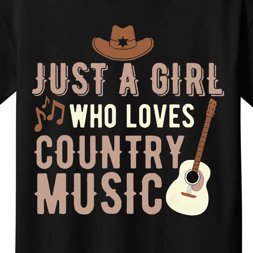 Just A Girl Who Loves Country Music Kids T-Shirt