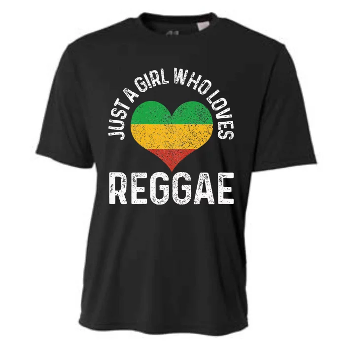 Just A Girl Who Loves Reggae Music Rastafari Rasta Gift Cooling Performance Crew T-Shirt