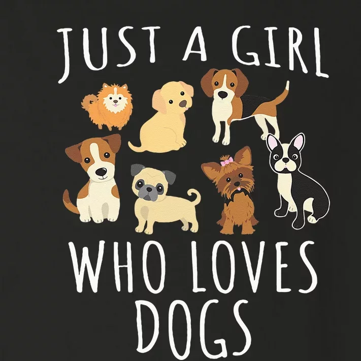 Just A Girl Who Loves Dogs Funny Puppy Toddler Long Sleeve Shirt