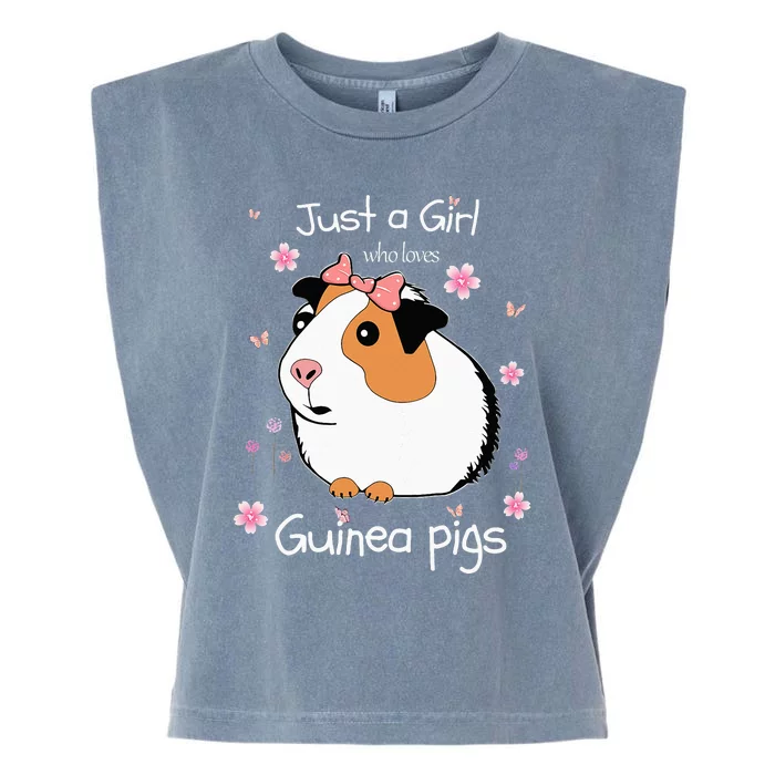 Just A Girl Who Loves Guinea Pigs Cute Pets Lover Gift Garment-Dyed Women's Muscle Tee