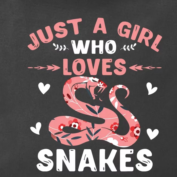 Just A Girl Who Loves Snakes Animal Snake Lover Zip Tote Bag