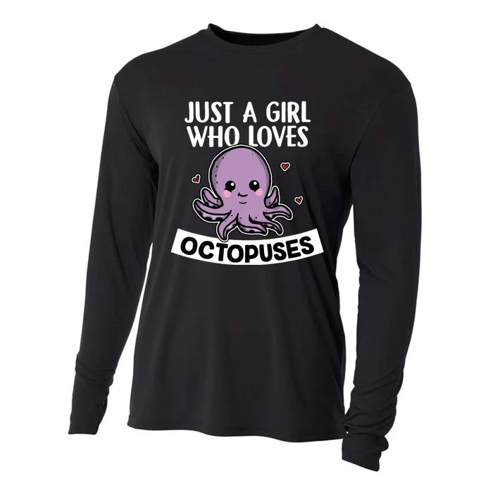 Just A Girl Who Loves Octopuses Cute Squid Octopus Costume Cooling Performance Long Sleeve Crew