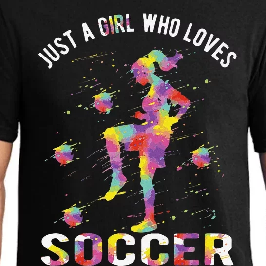 Just A Girl Who Loves Soccer Pajama Set