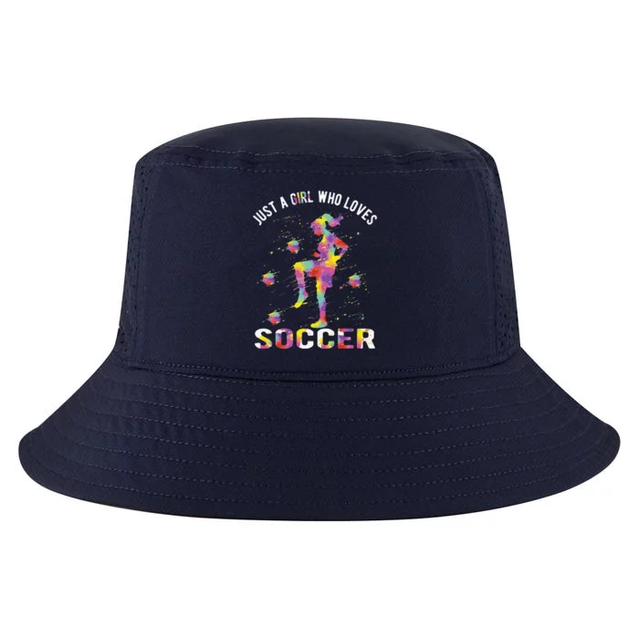 Just A Girl Who Loves Soccer Cool Comfort Performance Bucket Hat