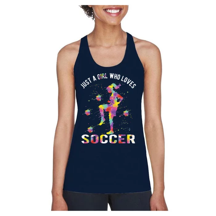 Just A Girl Who Loves Soccer Women's Racerback Tank