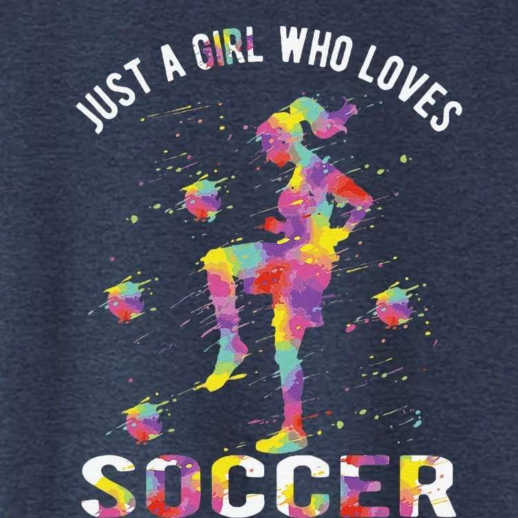 Just A Girl Who Loves Soccer Women's Crop Top Tee