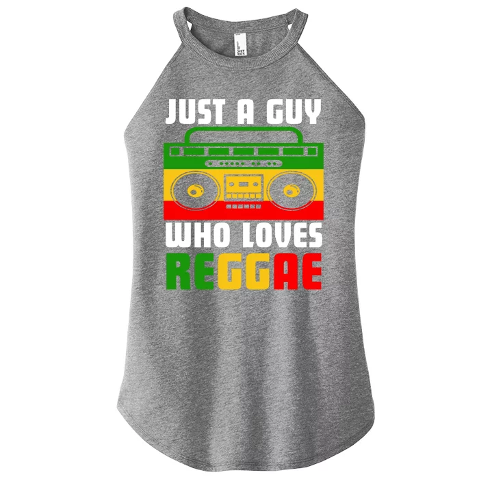 Just A Guy Who Loves Reggae Women’s Perfect Tri Rocker Tank