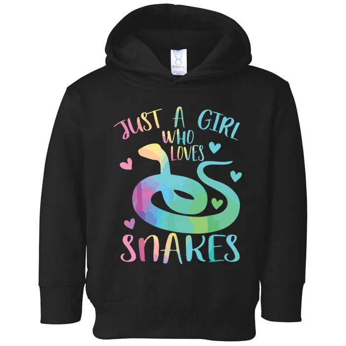 Just A Girl Who Loves Snakes Cute Snake Themed Lover Girl Toddler Hoodie