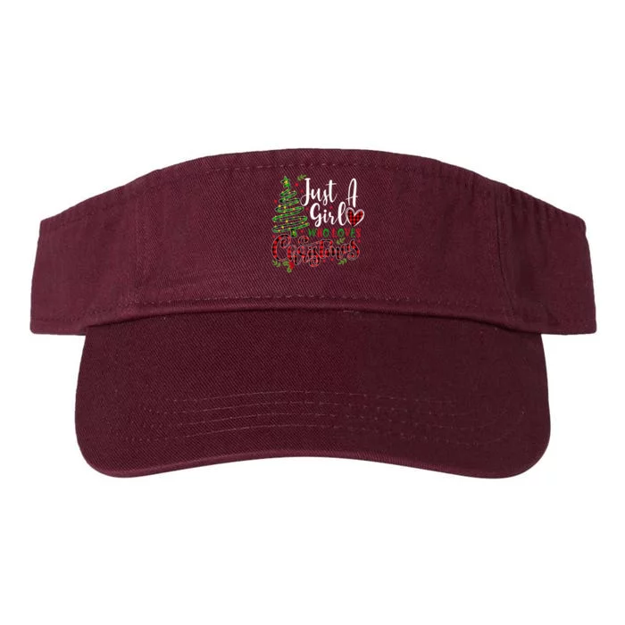 Just A Girl Who Loves Christmas A Gift For Xmas Valucap Bio-Washed Visor