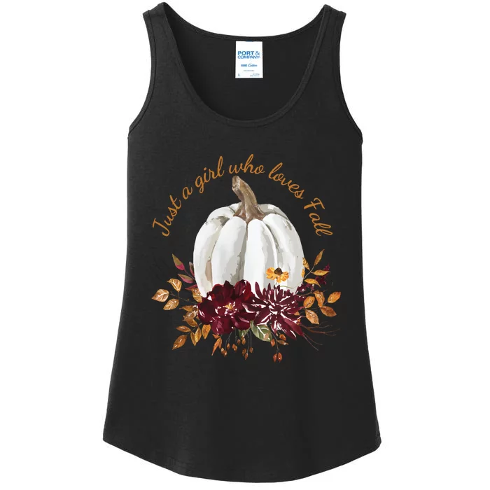 Just A Girl Who Loves Fall Ladies Essential Tank