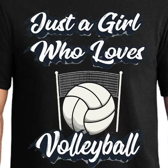 Just A Girl Who Love Volleyball Cute Gift Teen & Women Pajama Set