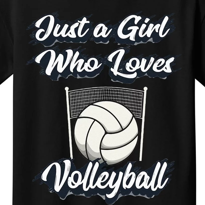 Just A Girl Who Love Volleyball Cute Gift Teen & Women Kids T-Shirt