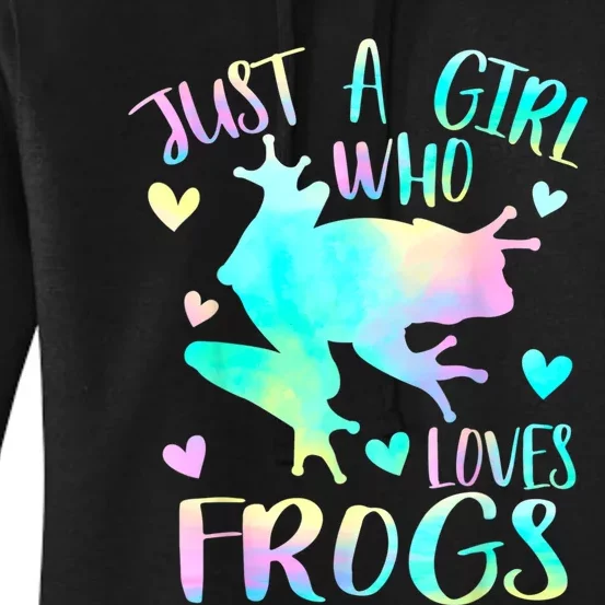 Just A Girl Who Loves Frogs Cute Frog Lover Teen Girls Women's Pullover Hoodie