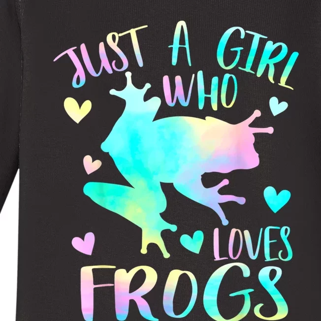 Just A Girl Who Loves Frogs Cute Frog Lover Teen Girls Baby Long Sleeve Bodysuit