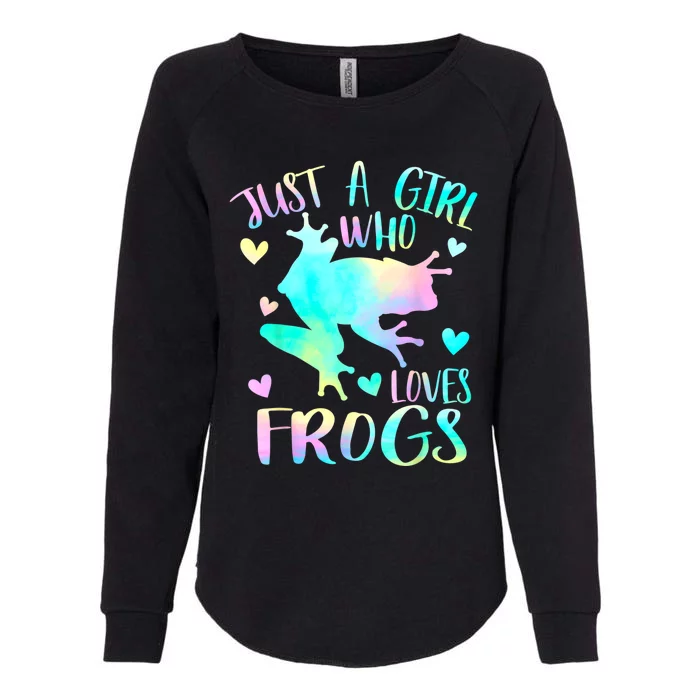 Just A Girl Who Loves Frogs Cute Frog Lover Teen Girls Womens California Wash Sweatshirt