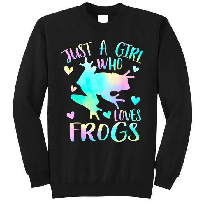 Just A Girl Who Loves Frogs Cute Frog Lover Teen Girls Tall Sweatshirt