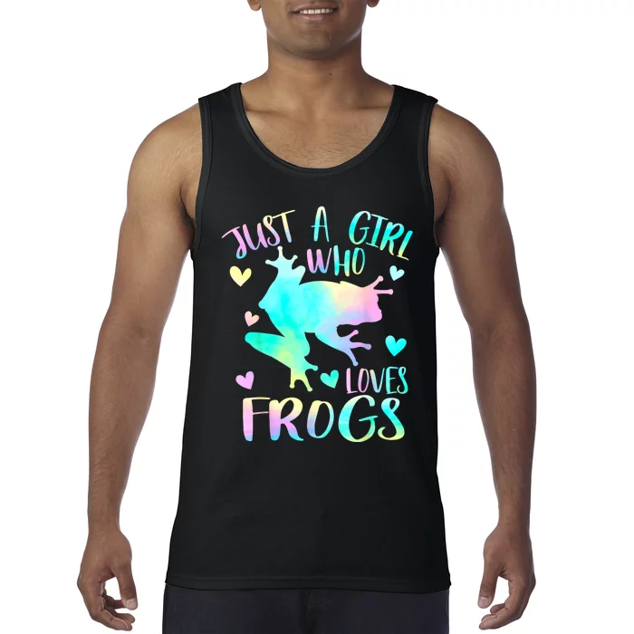 Just A Girl Who Loves Frogs Cute Frog Lover Teen Girls Tank Top