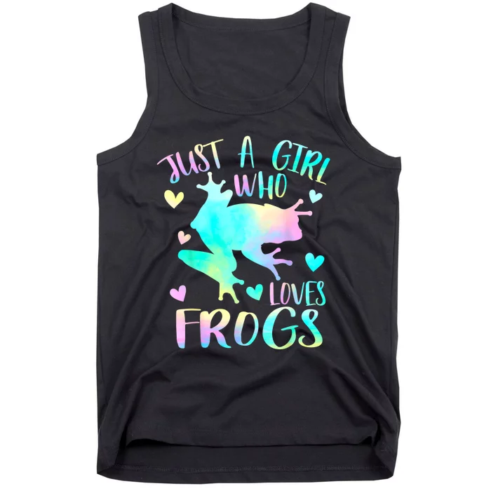 Just A Girl Who Loves Frogs Cute Frog Lover Teen Girls Tank Top