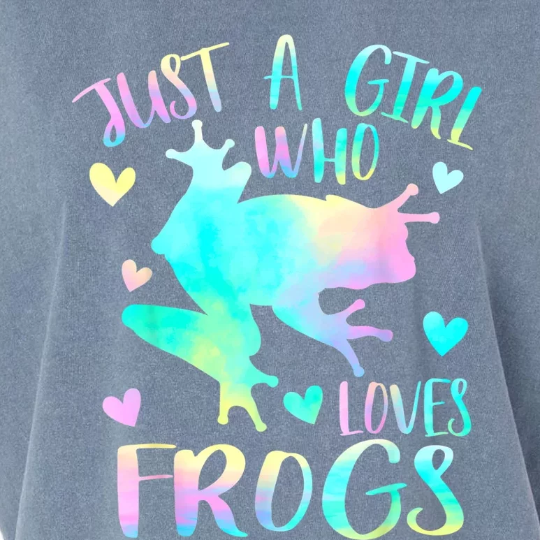 Just A Girl Who Loves Frogs Cute Frog Lover Teen Girls Garment-Dyed Women's Muscle Tee