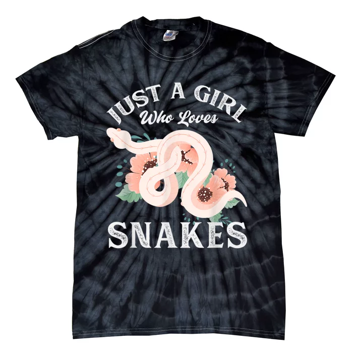 Just A Girl Who Loves Snakes Tie-Dye T-Shirt