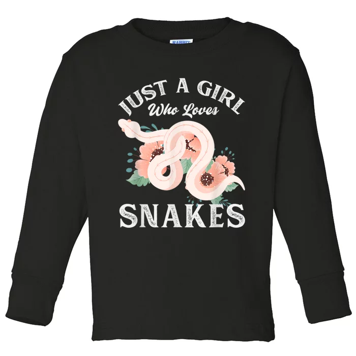 Just A Girl Who Loves Snakes Toddler Long Sleeve Shirt