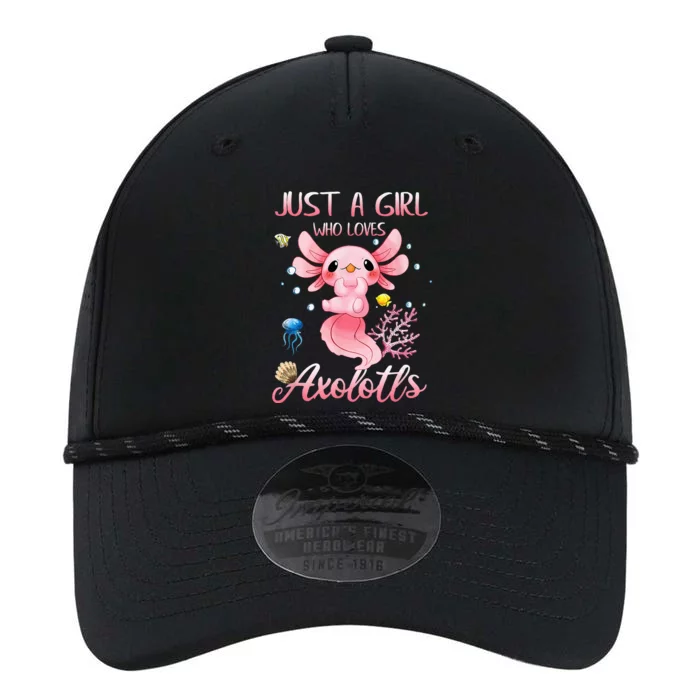 Just A Girl Who Loves Axolotls Kawaii Axolotl Lovers Gift Performance The Dyno Cap