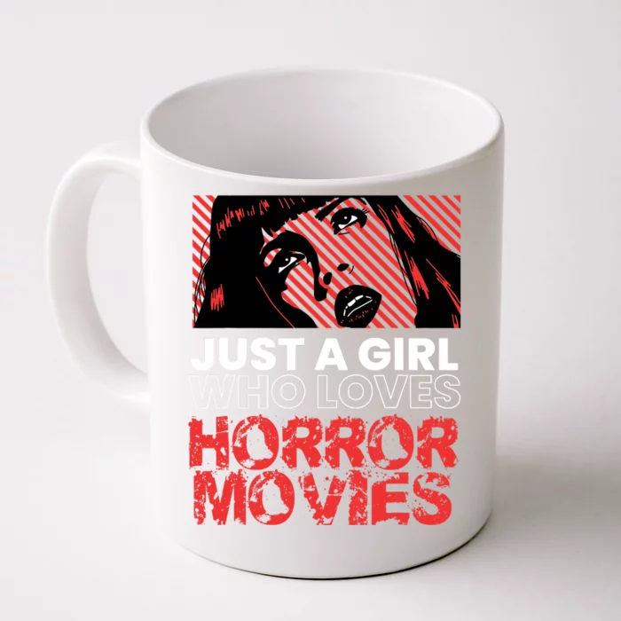 Just A Girl Who Loves Horror Movies Halloween Costume Front & Back Coffee Mug