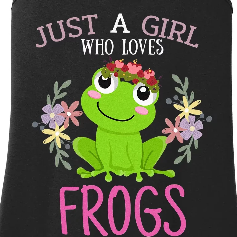 Just A Girl Who Loves Frogs Frogs Lover Ladies Essential Tank