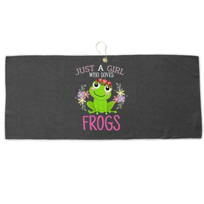 Just A Girl Who Loves Frogs Frogs Lover Large Microfiber Waffle Golf Towel