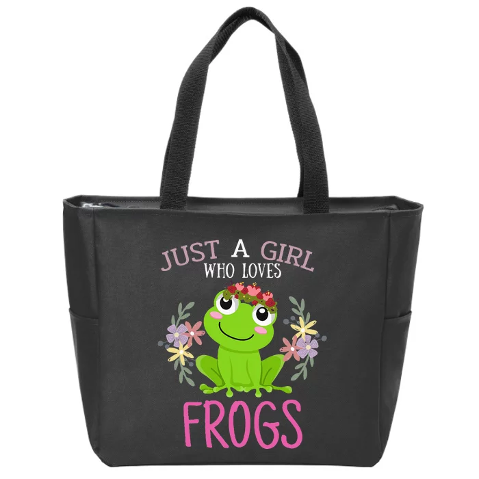 Just A Girl Who Loves Frogs Frogs Lover Zip Tote Bag