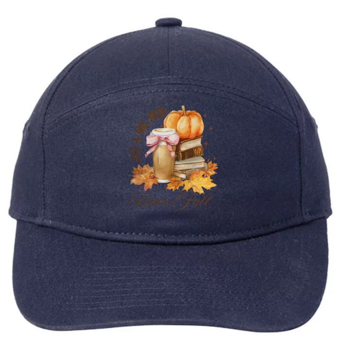 Just A Girl Who Loves Fall 7-Panel Snapback Hat