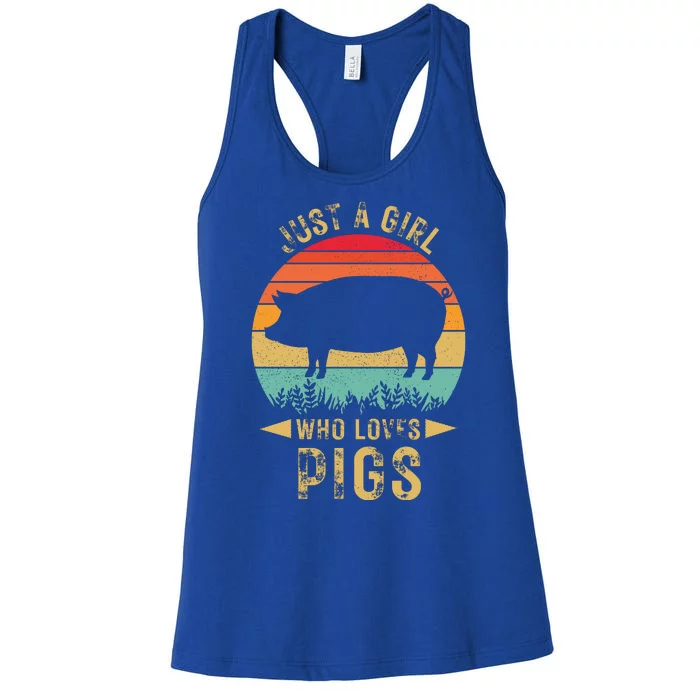 Just A Girl Who Loves Pigs Women's Racerback Tank