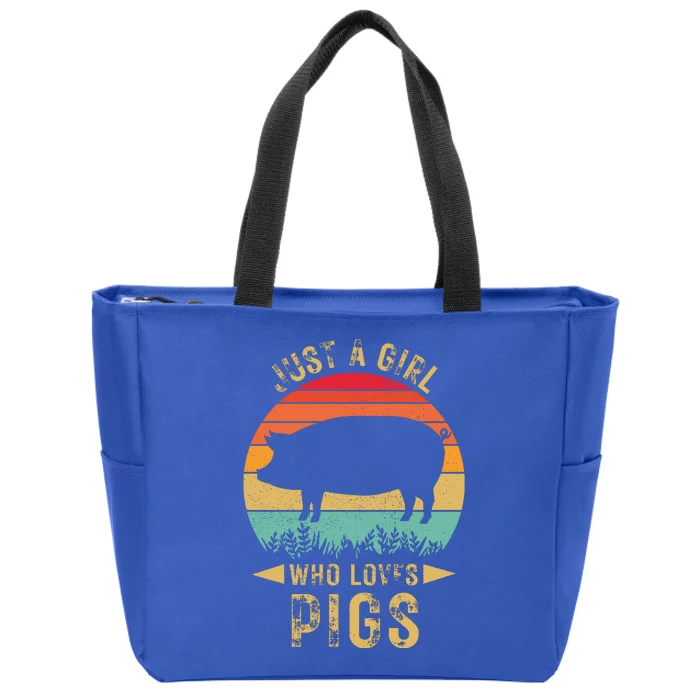 Just A Girl Who Loves Pigs Zip Tote Bag