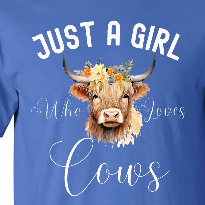 Just a Girl Who Loves Cows Funny Cute Cow Tall T-Shirt