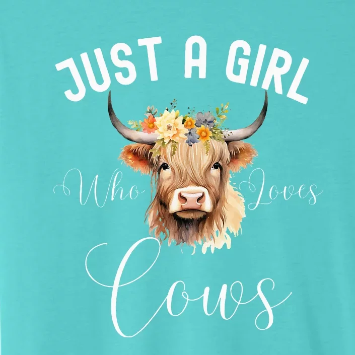 Just a Girl Who Loves Cows Funny Cute Cow ChromaSoft Performance T-Shirt