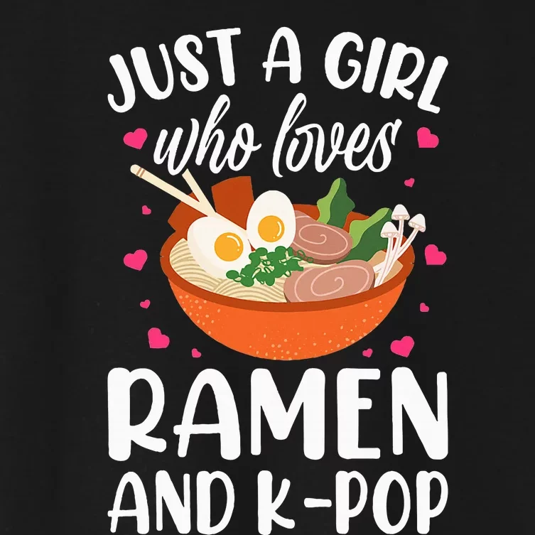 Just A Girl Who Loves Ra And Kpop Women's Crop Top Tee