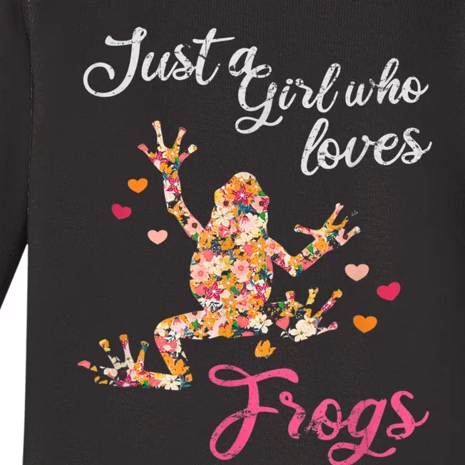 Just A Girl Who Loves Frogs Baby Long Sleeve Bodysuit