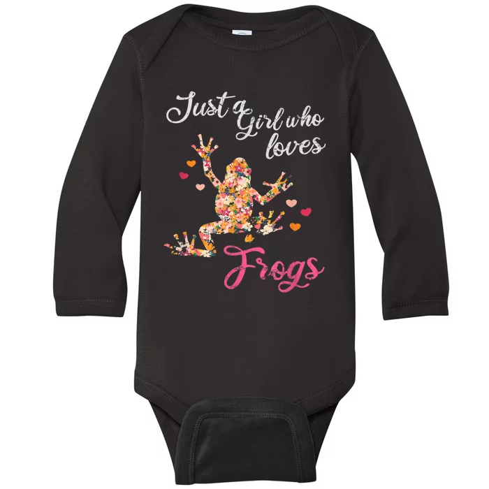 Just A Girl Who Loves Frogs Baby Long Sleeve Bodysuit