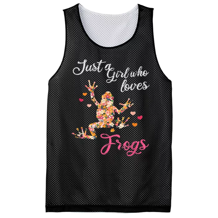 Just A Girl Who Loves Frogs Mesh Reversible Basketball Jersey Tank