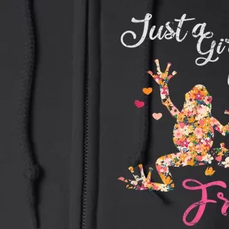 Just A Girl Who Loves Frogs Full Zip Hoodie