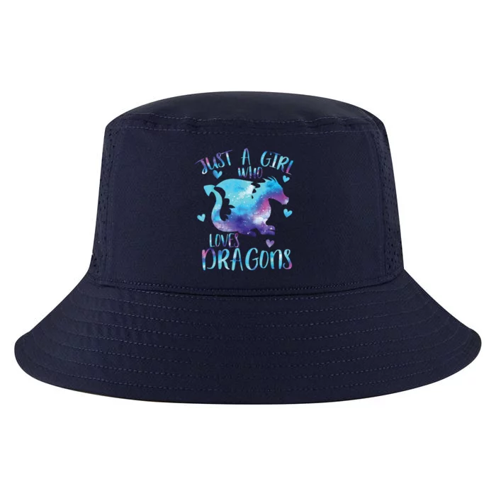 Just A Girl Who Loves Dragons Galaxy Space Dragon Cute Girls Cool Comfort Performance Bucket Hat