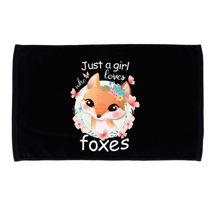 Just A Girl Who Loves Foxes Smiling Fox Microfiber Hand Towel