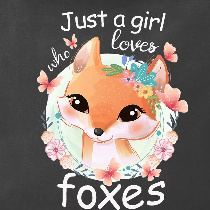 Just A Girl Who Loves Foxes Smiling Fox Zip Tote Bag